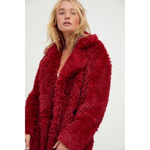 Free People Evys Faux Fur Plush Sherpa Teddy Coat $198 XS - Picture 2 of 6